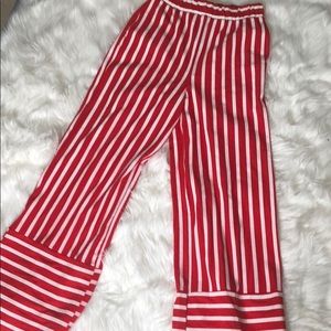Red and White stripe Zara Pants